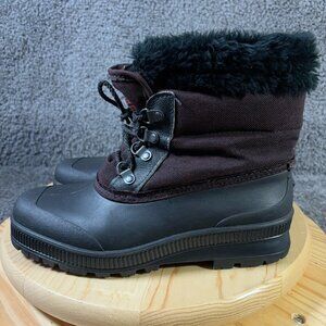 Sorel Kaufman Canada Boots Womens Sz 9 Waterproof Faux Fur Removable Wool Liner